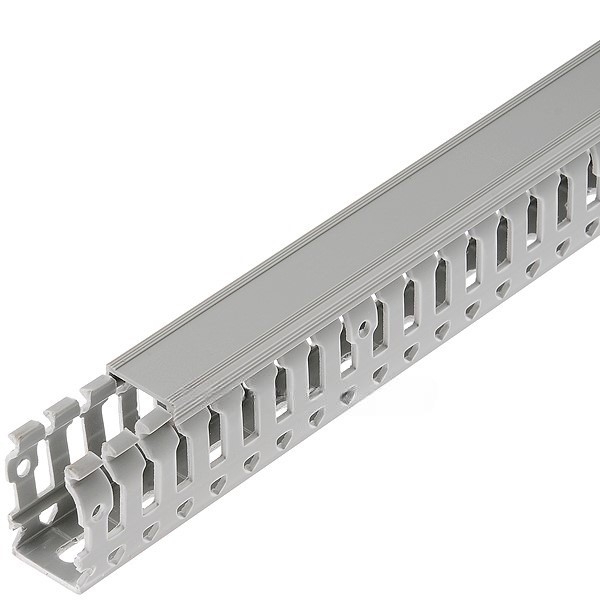 CWD2525G Кабельный канал перфорированный с крышкой (6мм) 25X25мм, серый цвет (1 шт 2 м). РИТЕТ