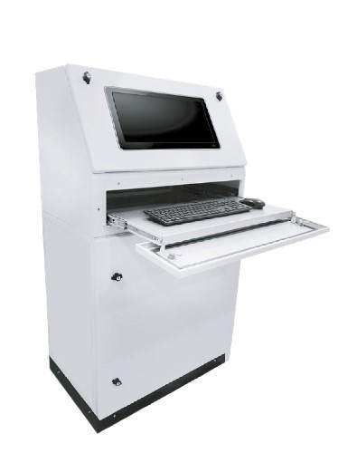 KMPC0804 Корпус пульта управления системы для ПК 800x1325x400мм, напольный, металл, IP40, серый цвет. РИТЕТ