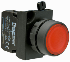 CP200DK Кнопка нажимная круглая красная  (1НЗ) IP65. РИТЕТ