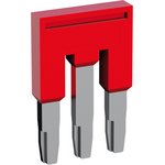Соединительная перемычка, втычная, изолированная, 3 полюса, шаг 8,2 мм, красный цвет
