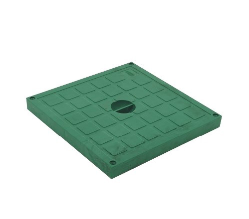 CP303036 Крышка глухая для колодца кабельного 300x300мм, пластик, зелёный цвет. РИТЕТ