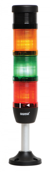 Сигнальная колонна 50 мм. Красная, желтая зеленая 24V DC, стробоскоп Flash с зуммером. РИТЕТ
