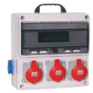 CP6043 Корпус промышленного щита с розетками (3x3P+N+T 32A/380V + 4x2P 16A), пластик. РИТЕТ