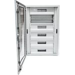 CPD6010510SAPS Корпус щита распределительного 600x1050x100мм, DIN-рейки 144M(7x24), навесной, металл, прозрачная дверца из гнутого стекла, серый цвет. РИТЕТ